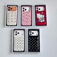 Kitty&Polka Dot Sofa Case Velvet Inside for IP17promax IP17pro IP17