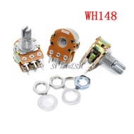 5pcs B1K B2K B5K B10K B20K B50K B100K B500K B1M 6Pin 15MM Shaft WH148 Potentiometer 1K 2K 5K 10K 20K
