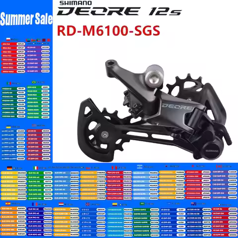 SHIMANO DEORE M6100 Rear Derailleur RD-M6100-SGS SHADOW RD+ Hidden Rear Derailleur 1x12 Speed Origin