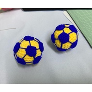 Crochet Soccer Ball Keychain