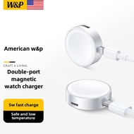 W&P iWatch Watch Charger สำหรับ iwatch ultra2/1/iWatch s10/9/8/7/6/se iwatch Magnetic dual พอร์ต 5w