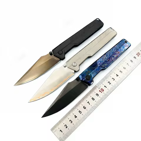 TACRAY TIRAN II Folding Knife ZDP-189 Blade Titanium TC4 Handle Outdoor Cooking Camping Hunting Dail