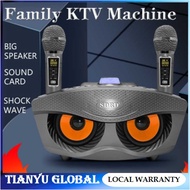 SD306 | SD306 Plus Dual Bluetooth Speaker With 2 Wireless Microphones Outdoor Family KTV Stereo Mic Big Sound 20W SDRD