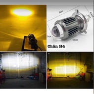 H4 LED Ball Headlight for Cars and Motorcycles H4 Mount - White/Yellow Light, white and yellow headl