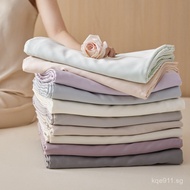 Buy plain color skin-friendly fabric60S Tencel Duvet Cover Bed Sheet Summer Multi-size Spring Single