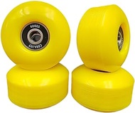 Skateboard Wheels, 52mm 95a, Set of 4 with Pro Bearings