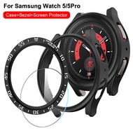 :{“》 -- ฝา + แก้ว + นาฬิกาเคสสำหรับ Galaxy 5 Pro 45มม. อุปกรณ์เสริมสำหรับนาฬิกา Galaxy Watch 5 40มม. 44มม. ฟิล์มป้องกันหน้าจอ