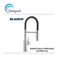 BLANCO CATRIS-S FLEXO (PVD Steel) Sink Mixer Tap With Pull Down Spray