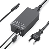 Surface Charger, 44W 15V 2.58A Power Supply AC Adapter Charger for Microsoft Surface Pro 3/4/5/6/7, Surface Laptop 3/2/1, Surface Go/Book, with 6ft Power Cord