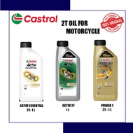 *ORIGINAL* CASTROL 2T OIL ACTIV ESSENTIAL 2T , ACTIV 2T , POWER 1 2T  1LITER