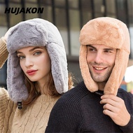 HUJAKON Bomber Hat Warm Earflap Bonnet Windproof Winter Hat