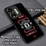 HP Glossy shiny Softcase for ITEL P55 5G Football motif / Itel p55 5g case can also be used for all 
