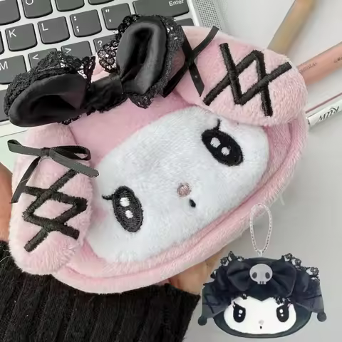 Sanrio Wallet Kuromi Anime Peripheral Zero Wallet Pink Rabbit Storage Bag Mouth Red Envelope Cute Ka