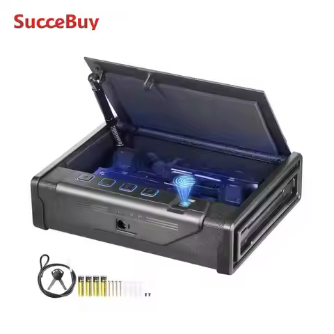 VEVOR Gun Safe Q235 Steel Pistol Safe 3-Way Quick Access Firearm Case Gun Box Advanced Biometric Tec