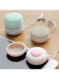 1入組粉色馬卡龍形狀手機屏幕清潔器，便攜式眼鏡和相機鏡頭清潔布，電話鑰匙扣