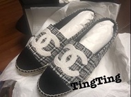 Chanel 灰黑白Logo草鞋❤️41碼