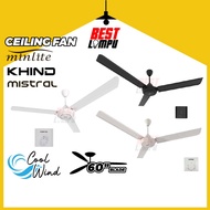 Khind Ceiling Fan CF613 /KDK / Panasonic / Mistral / Rezo / Minlite 56 / 60’’ inch Kipas Siling Puti