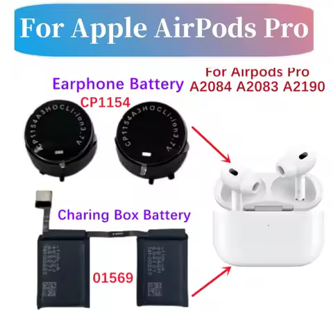 CP1154 Replacement Battery For Apple Airpods Pro A2084 A2083 A2190 Air Pods Pro Rechargeable Batteri