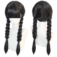 Anogol Synthetic Wednesday Addams Cosplay Wig Movie The Addams Family