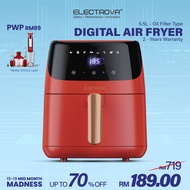 Electrova New Digital Ecowell Series Premium Large Air Fryer (5.5L)