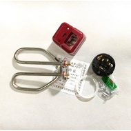Electric Kettle Heating Tube Core Stainless Steel Heating Tube with Socket Anti-Dry Burning Electric
