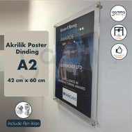 A2 Acrylic Wall Poster Display Frame Quality Frame Clear Acrylic Wall Decoration