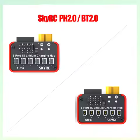 SkyRC OSH 6-Port PH2.0 / BT2.0 1S LiPo LiFe Li-ion LiHV Battery Charging Hub Adapter Plate Support B