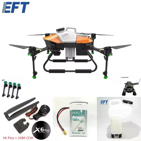 EFT G06 Portable Foldable Agriculture Drone Frame 6L Tank Complete Airframe Set Perfect Compatible H