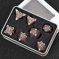 COC跑团骰子金属骰子博德之门周边D20套装TRPG多面克苏鲁热销 COC RPG Dice Metal Dice Baldur's Gate Peripheral D20 Set TRPG Mult