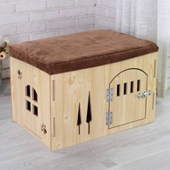 Pet house wooden puppy dog ​​house medium and small kennel dog house cat teddy kennel indoor outdoor summer