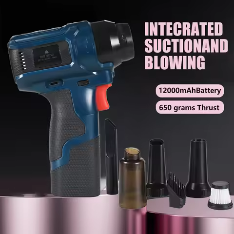 300W Car Violent Blower 650g Wind Pressure 40MM Brushless Motor Turbo Jet Fan 12000mAh Dust Blowing 