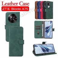 Flip Leather Phone Case For ZTE Blade A75 A73 A 75 A 73 BladeA75 BladeA73 ZTEBladeA75 ZTEBladeA73 4G