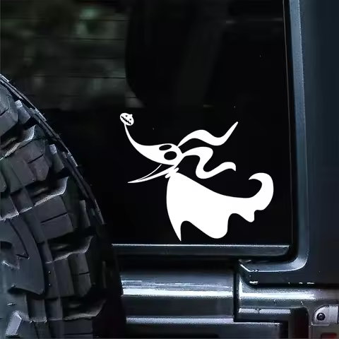 Zero Dog Pumpkin Nose Sticker, Nightmare Before Christmas Ghost Silhouette Vinyl Decal