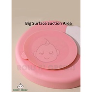 Baby Silicone Suction Plate Dinnerware Kid Children Cute Cartoon Mushroom Infant Eating Training Com