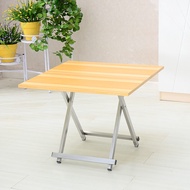 B-010 โต๊ะไม้พับได้ โต๊ะพับอเนกประสงค์ &amp; โต๊ะคอม โต๊ะคอมข้างเตียง Table 60x60x55cm