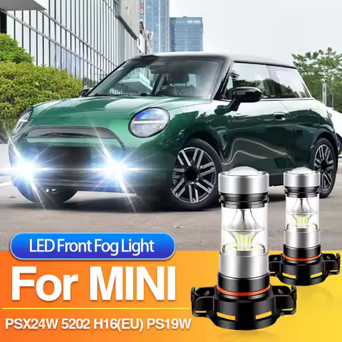 2PCS PSX24W H16(EU) LED Front Fog Light 2504 5202 Blub for Mini Cooper F55 F56 2014-up, Indicator La