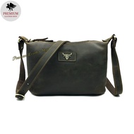 Rush Rider Cow Leather Sling Bag Men Shoulder Cross Body Messenger Bag