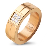 555jewelry แหวนสแตนเลส สตีล หน้าแหวนประดับด้วยเพชร CZ ดีไซน์สวย รุ่น 555-R097 - แหวนสแตนเลส แหวนผู้หญิง แหวนแฟชั่น (R43)