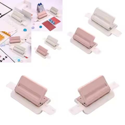 Portable Hole Puncher 4 Holes Paper Puncher Hand Account Hole Puncher Manual Paper Punching Machine 