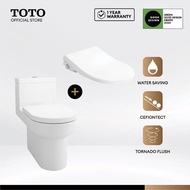 TOTO OMNI+ One Piece Toilet Bowl CW895PJ with Eco-washer TCW09S SET