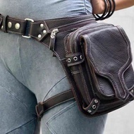 Retro Style PU Medieval Punk Waist Bag Leg Bag Motorcycle Rider Shoulder Bag Men And Women Outdoor R