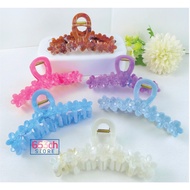 JASMIN - 632-L JEDAI CANTIK MELATI MINI STACKED 7 LARGE Marble Motif Viral Hair Clips Per DOZEN 12 P