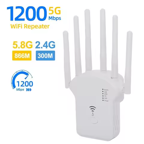 U13 1200Mbps WiFi Repeater High 6 Antenna Wireless Router Network Amplifier Repeater Extender Range