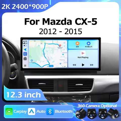 Wireless CarPlay 2400*900P 12.3 inch For Mazda CX5 CX-5 2012-2015 Lntelligent Multimedia Touch Scree