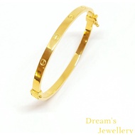 Gelang Screw Mark Cartier Emas 916 / Screw Mark Cartier Bangle 916 Gold Dreams Jewellery