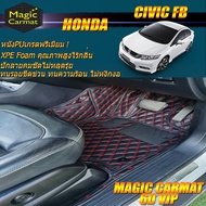 Honda Civic FB 2012-2016 Set B (เฉพาะห้องโดยสาร 2แถว) พรมรถยนต์ Honda Civic FB 2012-2016 พรม6D VIP M