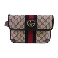 GUCCI 塗層帆布Ophidia GG Supreme銀扣腰包