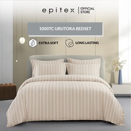 (New Arrival) Epinova Urutora Series 1000TC Stonewashed Yarn-Dyed Bedsheet with Quilt Cover Set | Be
