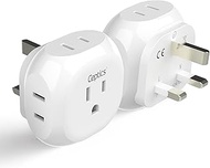 Ceptics US to UK Plug Adapter UK, Ireland Power Adapter Charger 4 Input - Ultra Compact - Light Weig