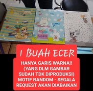 Buku Tulis Garis Kiky BK TULIS 38 1 BUAH ECER Isi Warna Sampul Fancy Ukuran 16x21cm - Motif Cover Be
